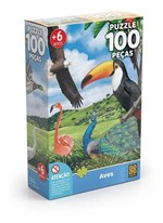 Ficha técnica e caractérísticas do produto Quebra Cabeça Aves 100 Peças - Puzzle Grow