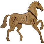 Ficha técnica e caractérísticas do produto Quebra-Cabeça 3D Cavalo MDF - Cia Laser