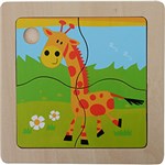 Ficha técnica e caractérísticas do produto Quebra-Cabeça Infantil Madeira First Steps Girafa
