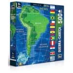 Ficha técnica e caractérísticas do produto Quebra-cabeça Mapa América do Sul 500 Peças