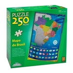 Ficha técnica e caractérísticas do produto Quebra-cabeça / Puzzle 250 peças - Mapa do Brasil - 01706 | Grow
