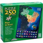Ficha técnica e caractérísticas do produto Quebra-Cabeça - Puzzle C/ 250 Peças Mapa do Brasil - Grow