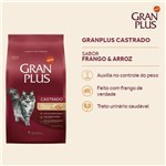 Ficha técnica e caractérísticas do produto Ração Glan Plus Gatos Adultos Castrados Frango e Arroz 10 Kg
