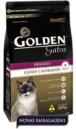 Ficha técnica e caractérísticas do produto Ração Golden Gato Adulto Castrado - Frango - 3kg - Premier