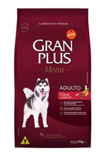 Ficha técnica e caractérísticas do produto Ração Gran Pluss Menu Carne e Arroz para Cães Adultos - 15 Kg