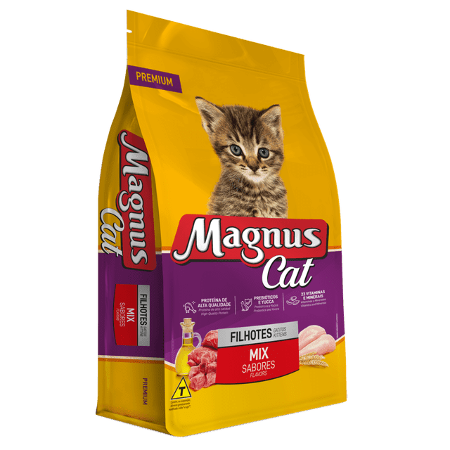 Ficha técnica e caractérísticas do produto Ração Magnus Cat Premium Filhotes Mix de Sabores 15 Kg