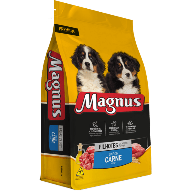 Ficha técnica e caractérísticas do produto Ração Magnus Premium Carne para Cães Filhotes 1 Kg