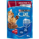 Ficha técnica e caractérísticas do produto Ração Nestlé Purina Cat Chow Adultos 7+ Sachê Carne ao Molho - 15 Unidades 85 gr