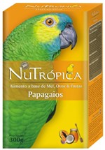 Ficha técnica e caractérísticas do produto Ração Nutrópica Farinhada Papagaio Mel Ovos Frutas 300 Gr