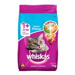 Ficha técnica e caractérísticas do produto Ração para Gatos Whiskas Adulto 1+ Anos Sabor Peixe 1kg