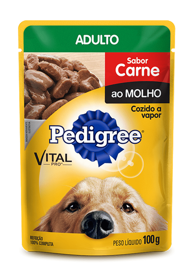 Ficha técnica e caractérísticas do produto Ração Pedigree Sachê Cães Adulto Carne 100Gr