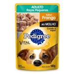 Ficha técnica e caractérísticas do produto Ração Pedigree Sachê Frango ao Molho para Cães Adultos de Raças Pequenas - 100 G