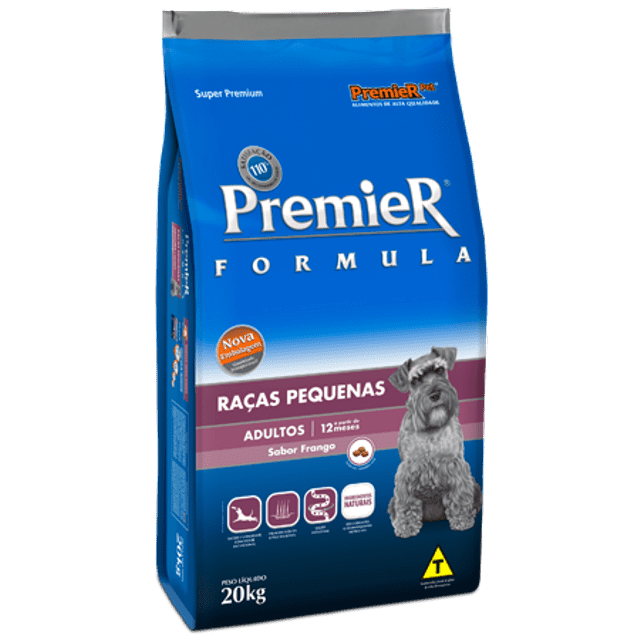 Ficha técnica e caractérísticas do produto Ração Premier Formula Raças Pequenas Cães Adultos Frango 20kg