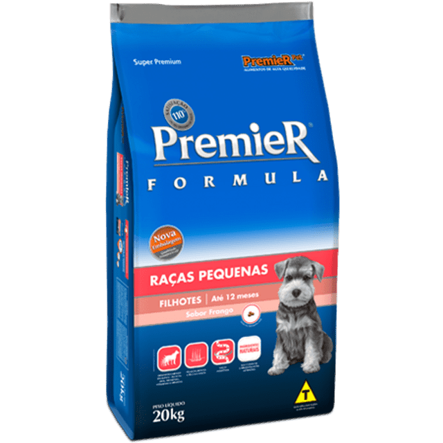 Ficha técnica e caractérísticas do produto Ração Premier Formula Raças Pequenas Cães Filhotes Frango 20kg