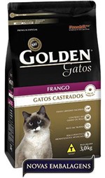 Ficha técnica e caractérísticas do produto Ração Premier Pet Golden de Frango para Gatos Adultos Castrados