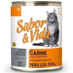 Ficha técnica e caractérísticas do produto Ração Sabor e Vida em Lata para Gatos Carne - 290gr