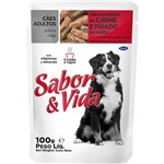 Ficha técnica e caractérísticas do produto Ração Sabor & Vida para Cães Adultos Carne e Fígado Sachê 100g