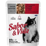 Ficha técnica e caractérísticas do produto Ração Sabor & Vida para Gatos Adultos Carne e Fígado Sachê 85g