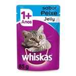 Ração Úmida Pedigree Whiskas Sachê Jelly para Gatos Sabor Peixe Kit com 5 Unidades 85g