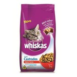 Ração Whiskas para Gatos Adultos Castrados Sabor Carne - 3kg