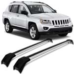Ficha técnica e caractérísticas do produto Rack de Teto Travessa Transversal Larga Jeep Compass 2016 a 2019 Prata Projecar Suporte 45KG