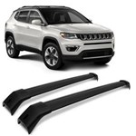Ficha técnica e caractérísticas do produto Rack de Teto Travessa Transversal Larga Jeep Compass 2016 a 2019 Preto Projecar Suporte 45KG