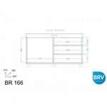 Ficha técnica e caractérísticas do produto Rack Linha Frame BR 166 - BRV Móveis