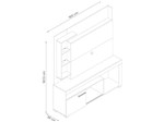 Rack para TV Até 50” 1 Porta - com Painel para TV de Até 50” Madetec Ícaro