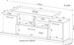 Ficha técnica e caractérísticas do produto Rack R1456 Carvalho/Fresno - Tecno Mobili