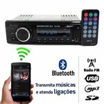 Ficha técnica e caractérísticas do produto Rádio 1 Din Fm Mp3 Bluetooth Usb Sd Tiger Auto Som Automotivo