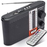 Ficha técnica e caractérísticas do produto Rádio Am/fm Portátil Mp3 Usb Sd Controle Aux P2 - BX-667
