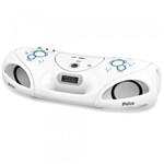 Ficha técnica e caractérísticas do produto Rádio Boombox MP3/USB Controle Remoto PB140 Branco Bivolt - Philco