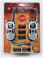 Ficha técnica e caractérísticas do produto Radio Comunicador Walk Talk Mj270 Mr Talkabout Duplo com Alcance de 25 Km - Motorola