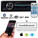 Ficha técnica e caractérísticas do produto Rádio Fm Mp3 Som Automotivo com Bluetooth Usb Sd 4 Rca