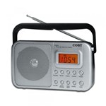 Ficha técnica e caractérísticas do produto Rádio Portátil AM/FM/SW1/SW2 com Relógio e Alarme COBY CR201