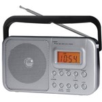 Ficha técnica e caractérísticas do produto Rádio Portátil AM FM SW1 SW2 com Relógio e Alarme - COBY CR201