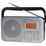 Ficha técnica e caractérísticas do produto Rádio Portátil AM FM SW1 SW2 com Relógio e Alarme - COBY CR201