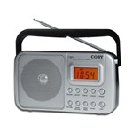 Ficha técnica e caractérísticas do produto Rádio Portátil AM/FM/SW1/SW2 com Relógio e Alarme - CR201 - Coby