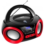 Ficha técnica e caractérísticas do produto Radio Portátil Boombox Lenoxx Preto e Vermelho - BD1370