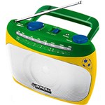 Ficha técnica e caractérísticas do produto Rádio Portátil Mondial RP-02 AM/FM com Sincronizador de Canais de TV - Verde e Amarelo