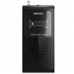 Ficha técnica e caractérísticas do produto Rádio Portatil Philips AE1500X/78 Preto AM/FM com Alto-Falante Interno