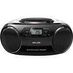 Rádio Portátil Philips AZ330TX/78 CD Player FM Bluetooth USB Aux MP3 - Preto