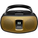 Ficha técnica e caractérísticas do produto Rádio Portátil Philips AZ392X/78 CD Player AM/FM USB e Auxiliar MP3 Dourado
