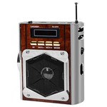 Ficha técnica e caractérísticas do produto Rádio Portátil Roadstar Classic Rs-62rd Fm com Lanterna/USB/leitor de Sd - Marrom