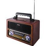 Ficha técnica e caractérísticas do produto Rádio Portátil Trc Am/fm, Bluetooth, Controle Remoto, Entradas Usb, Sd e Auxiliar Retrô Trc-213