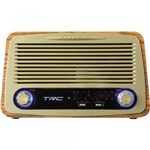 Ficha técnica e caractérísticas do produto Rádio Portátil TRC AM/FM, Bluetooth, Controle Remoto Entradas USB, SD e Auxiliar Retrô TRC-212