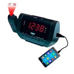 Ficha técnica e caractérísticas do produto Rádio-relógio Digital com Projetor de Horas e Carregador Usb - Naxa