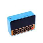 Ficha técnica e caractérísticas do produto Rádio Relógio FM C/ Entr USB/Alarme/Mp3 e Auxiliar Azul WS1513