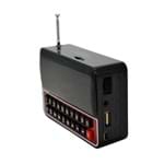 Ficha técnica e caractérísticas do produto Rádio Relógio FM C/ Entr USB/Alarme/Mp3 e Auxiliar Preto WS1513