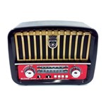Ficha técnica e caractérísticas do produto Radio Vintage Music Box Portátil Retrô Recarregável Bluetooth